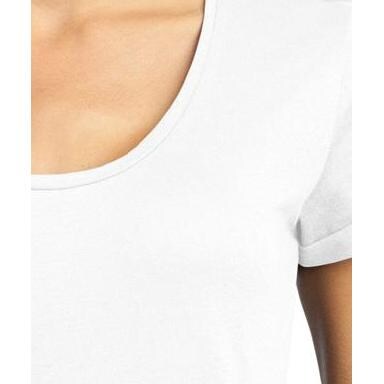 District Threads Ladies Deep Scoop T-Shirt 4XL - White