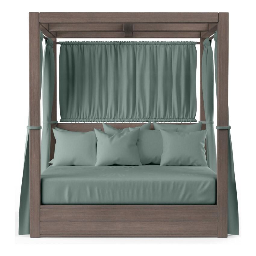 Laguna Aluminum Resort King Daybed w/ No Welt in Driftwood/Cast Mist by Sunset West - White Background thumbnail