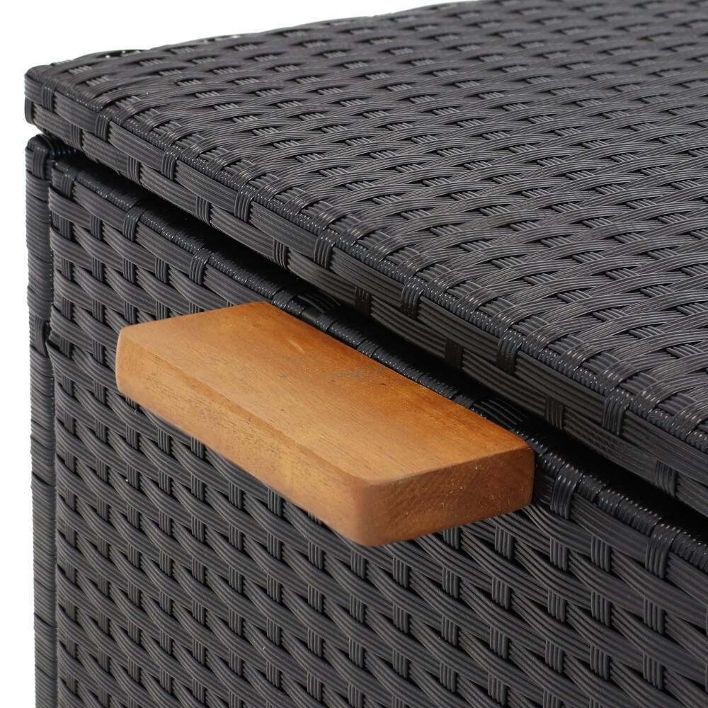 Ultimate Patio Indoor/Outdoor Resin Rattan Deck Box - Handle Detail thumbnail
