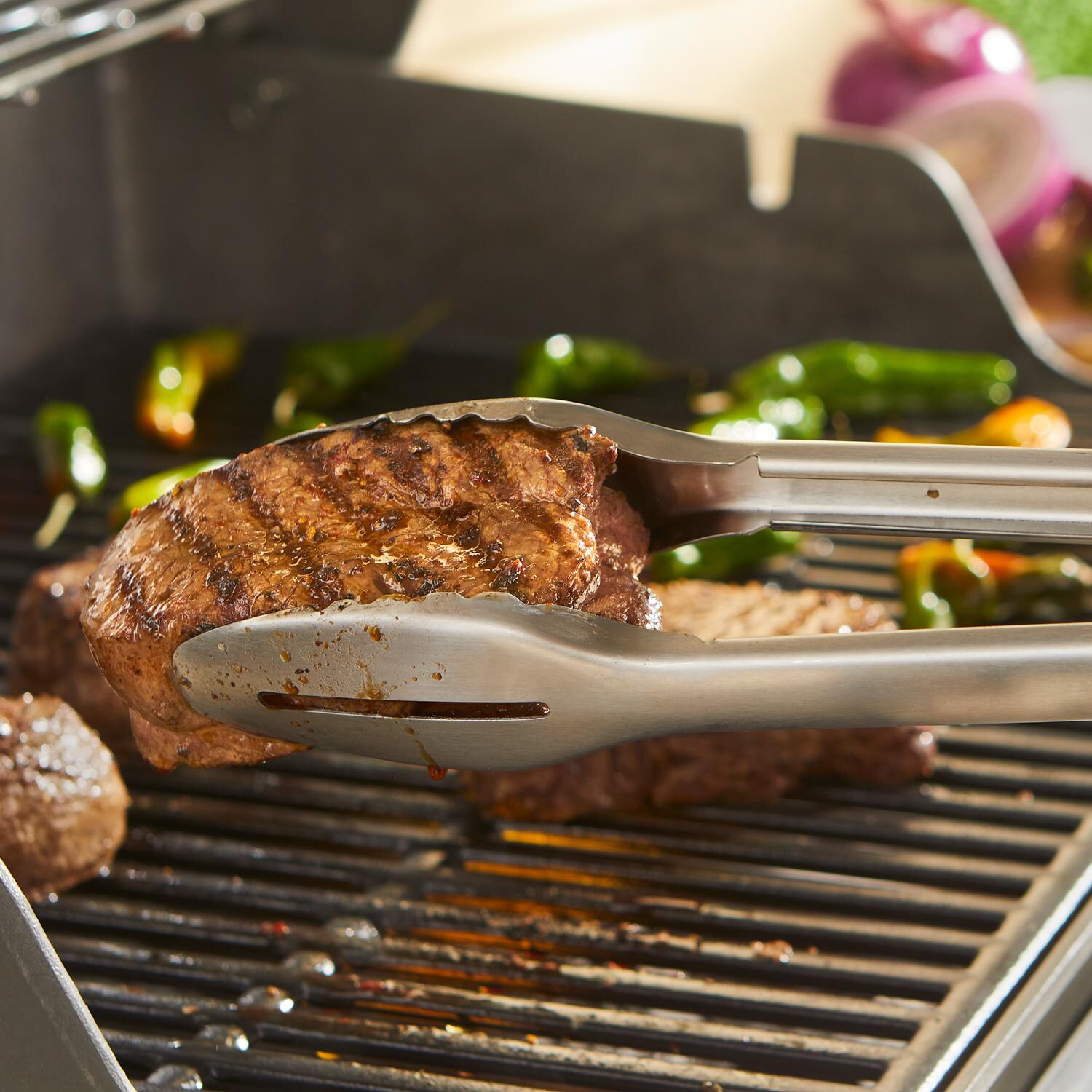 Weber 6768 Precision Grill Tongs - Grilling Steak thumbnail