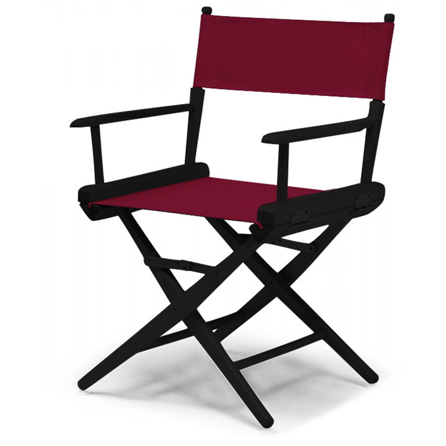 World Famous Dining Height Director Chair By Telescope Casual - Black/Burgundy