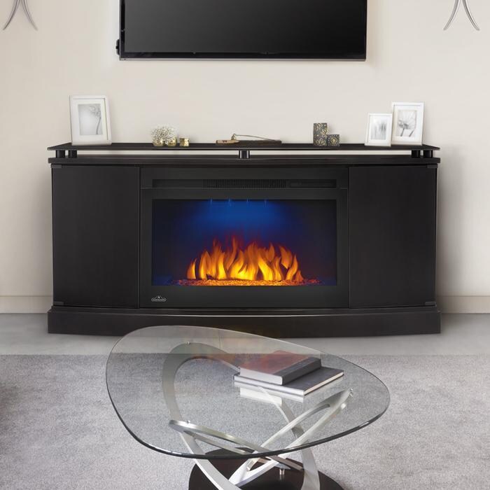 Napoleon Anya 53-Inch Electric Fireplace Media Console with 24-Inch Cinema Firebox - Black - NEFP27-3116B