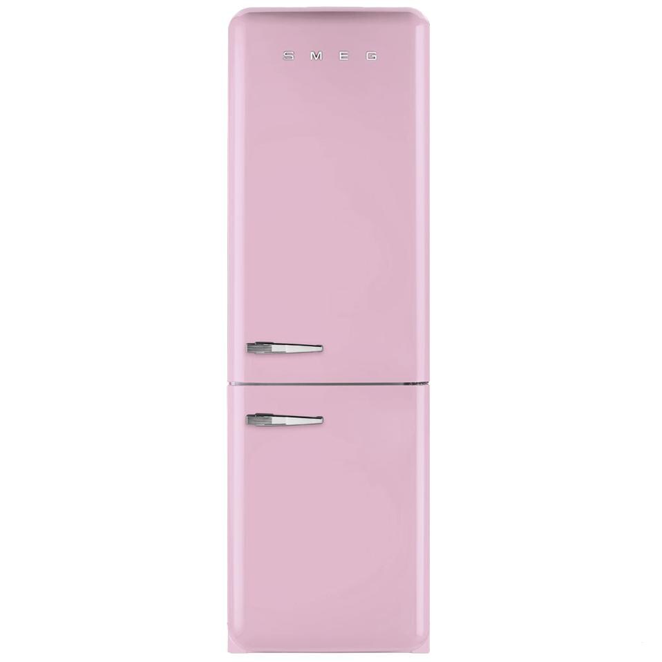 Smeg 50s Retro Style 11.7 Cu. Ft. Bottom Freezer Refrigerator - Pink - Right Hinge - FAB32UPKRN