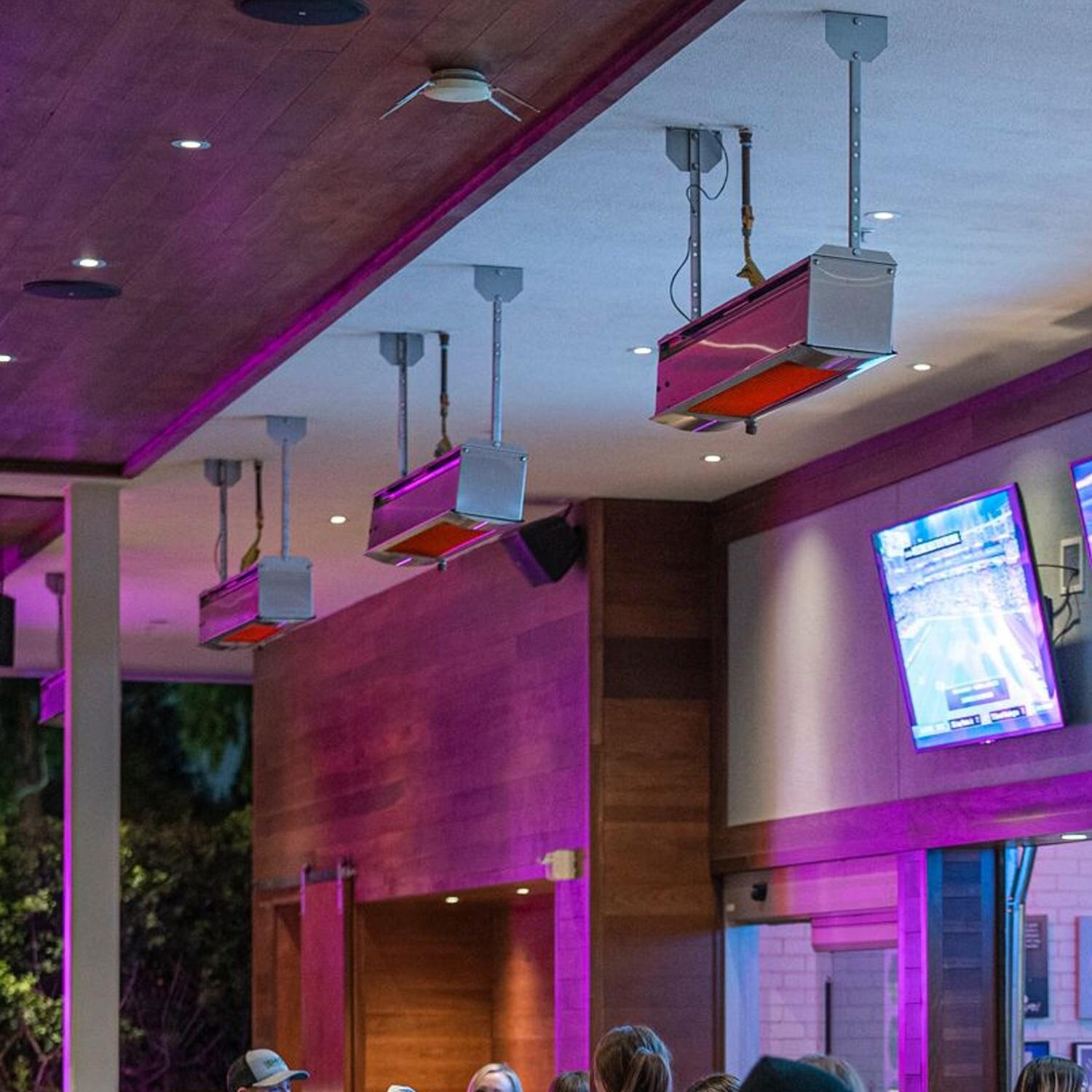 Sunpak 48-Inch 25,000 BTU Natural Gas Infrared Stainless Steel Patio Heater - Lifestyle Wide Angle thumbnail