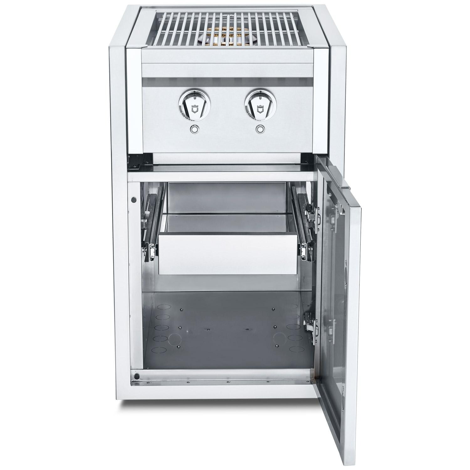 Crown Verity Infinite Series IBISC-SBNG-1D-LT 21-Inch Enclosed Cabinet Storage W/ Natural Gas Double Side Burner, Single Storage Drawer And LED Lighting thumbnail