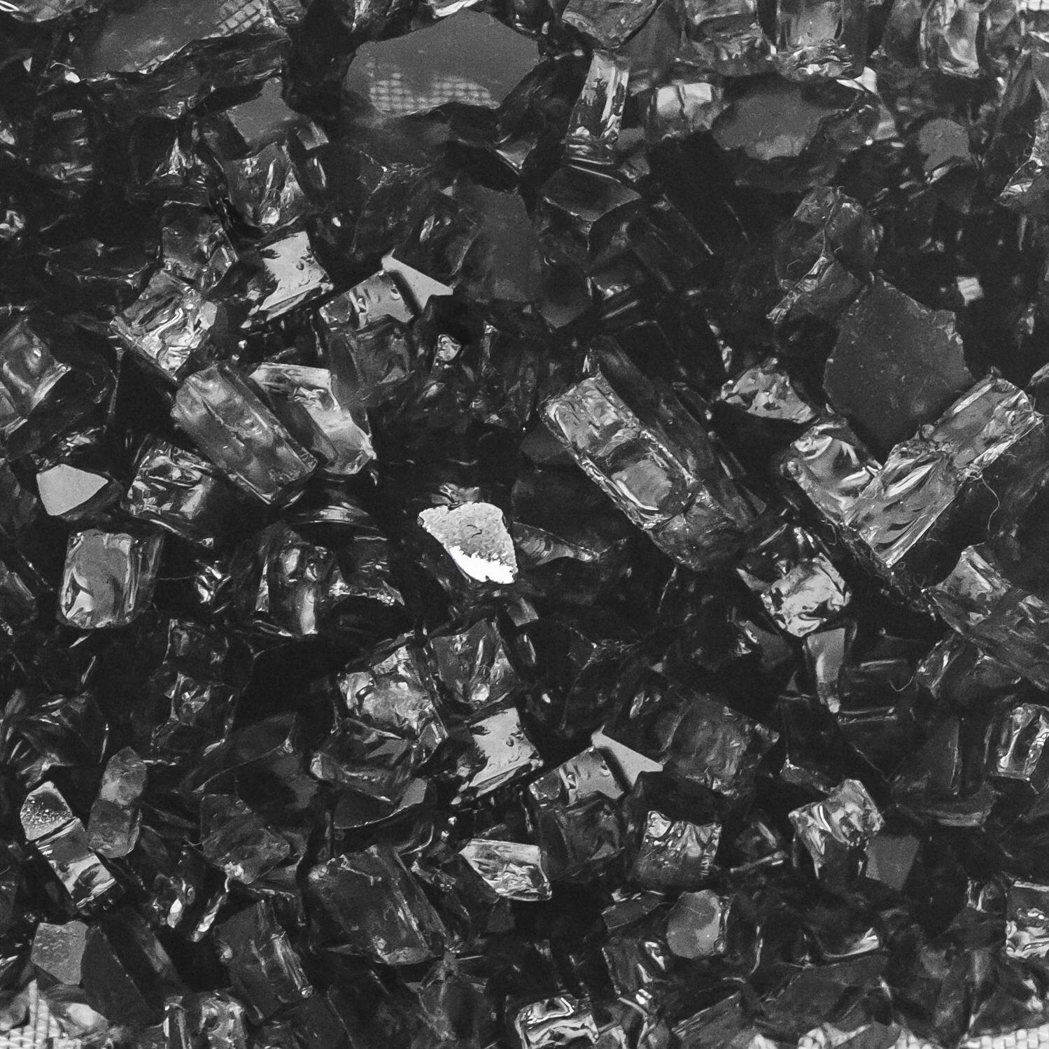 BBQGuys Signature 1/2-Inch Onyx Black Fire Glass - 100 Pounds