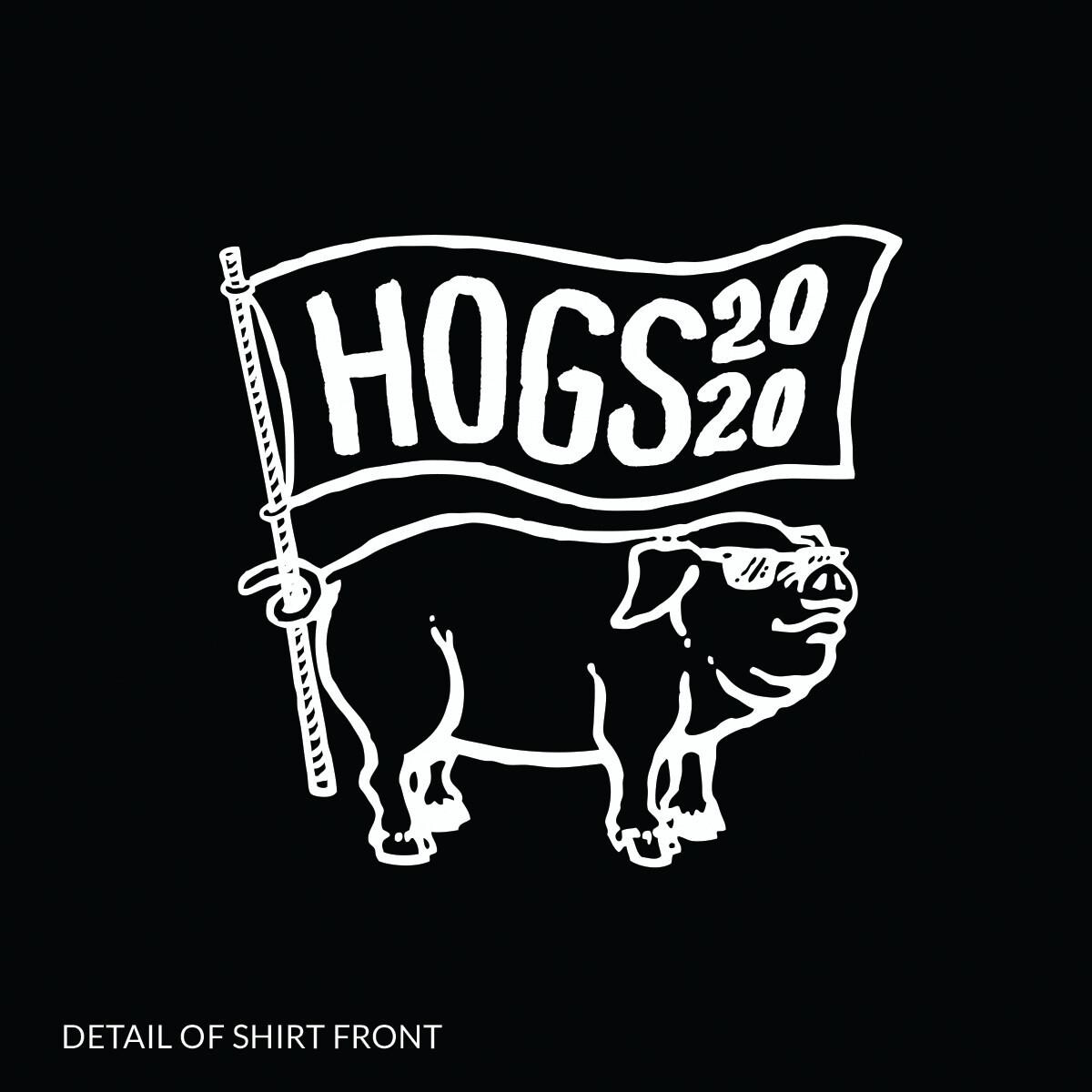 BBQGuys BBQHOG-BLACK Large Hogs for the Cause Fundraising T-Shirt - Close Up Front thumbnail