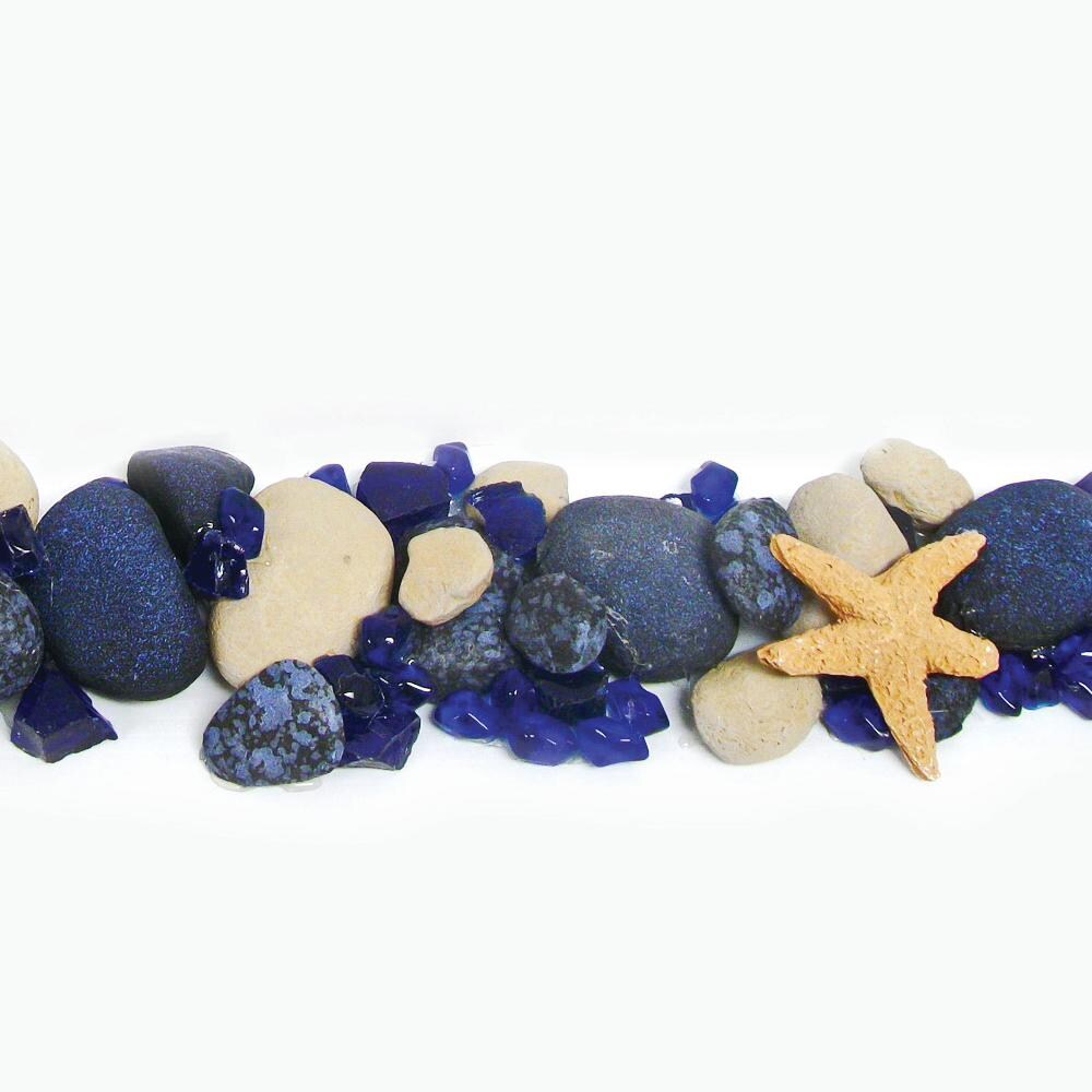 Enhance A Fire Sapphire Lagoon Mixed Media thumbnail