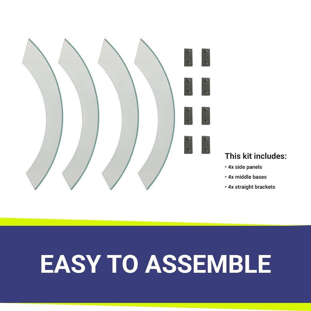 BBQGuys Signature FG-RSP-19 Polished Glass Flame Guard for 19-Inch Round Drop-In Fire Pit Pans - Components Listing thumbnail