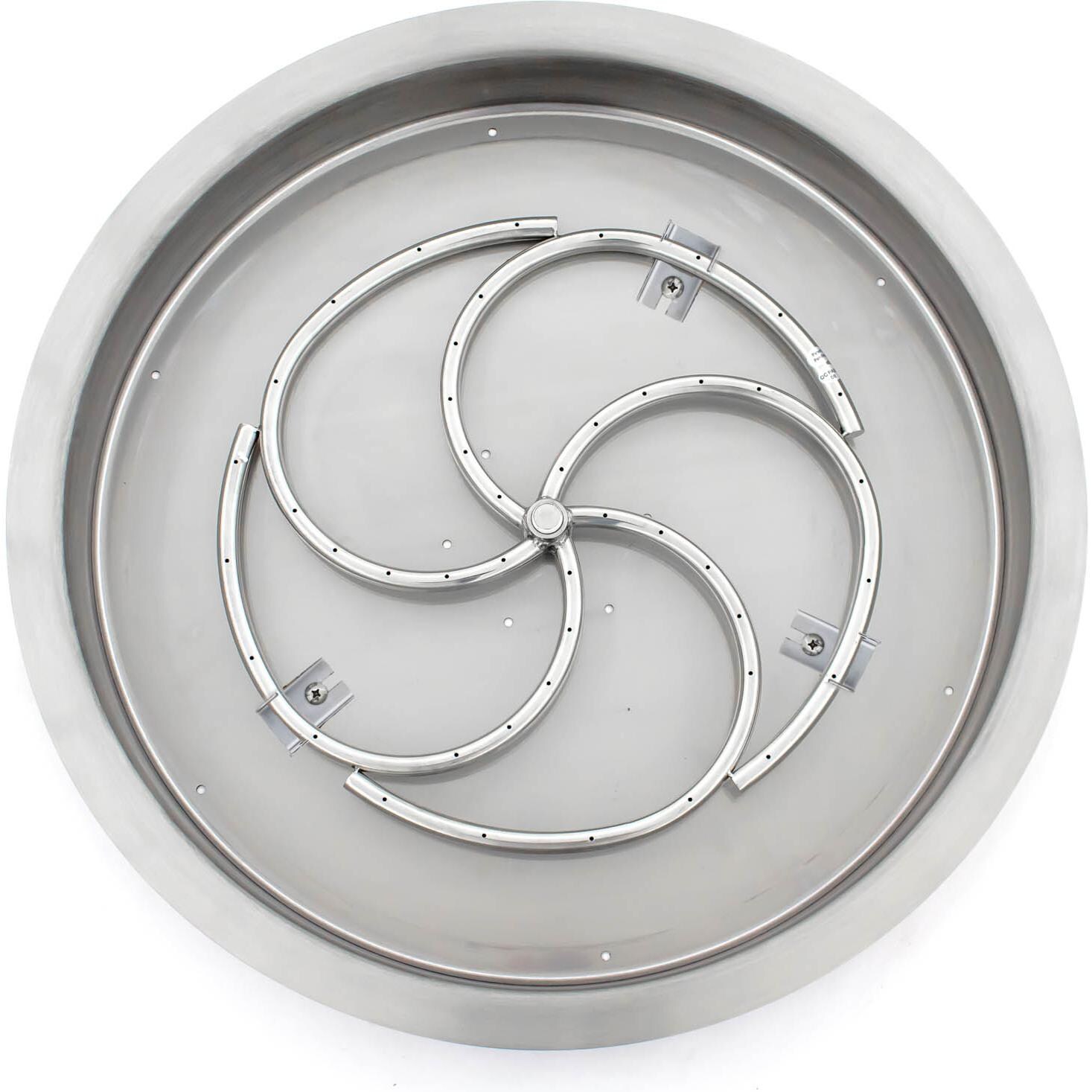 Firenado 25Inch DropIn Round Stainless Fire Pit Burner Pan with 18