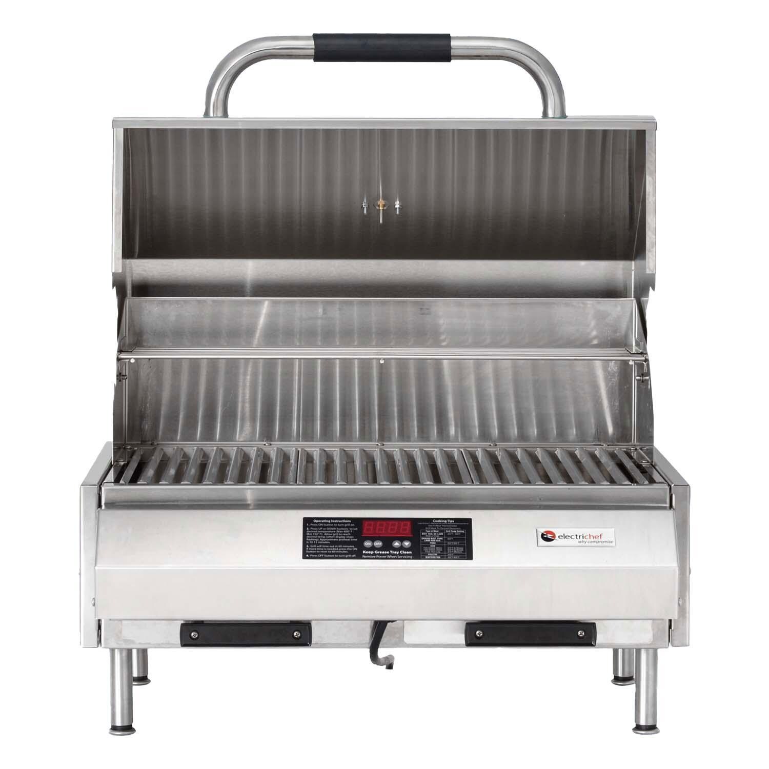 ElectricChef 4400-EC-336-TT-24 4400 Series 24-in Tabletop Electric Grill - Lid Open - White Background thumbnail