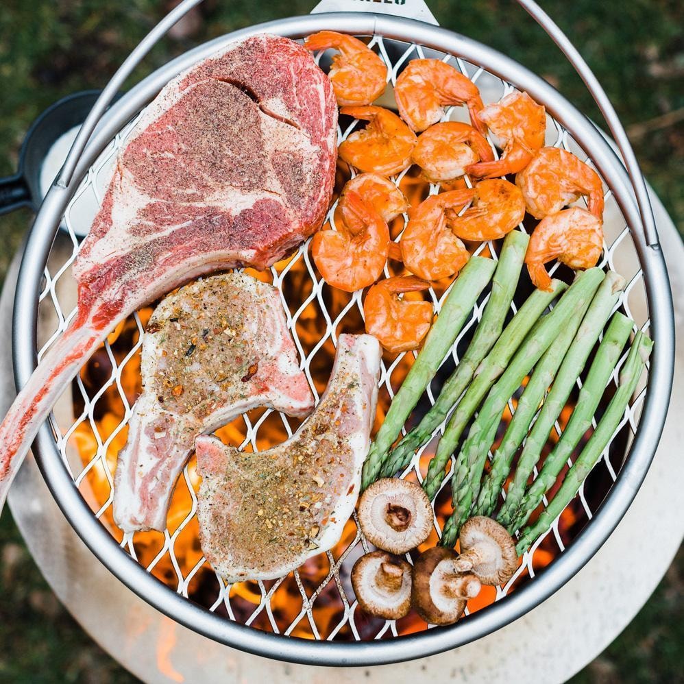 Breeo BR-OP19 Breeo Outpost 19 Inch Grill Fire Accessory - Cooking Steaks and Sides - Lifestyle thumbnail