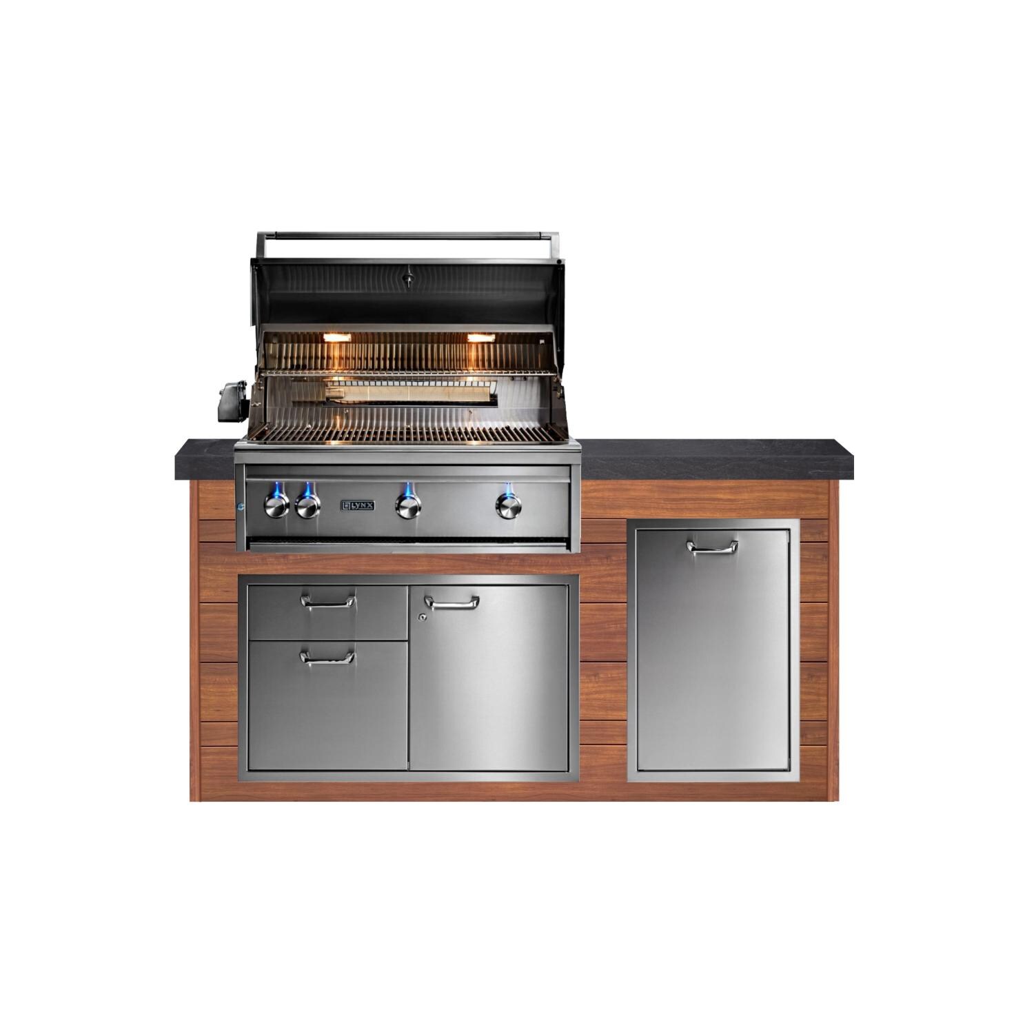 BBQGuys Signature 6ft Luxury Outdoor Kitchen w/ Lynx Professional 36