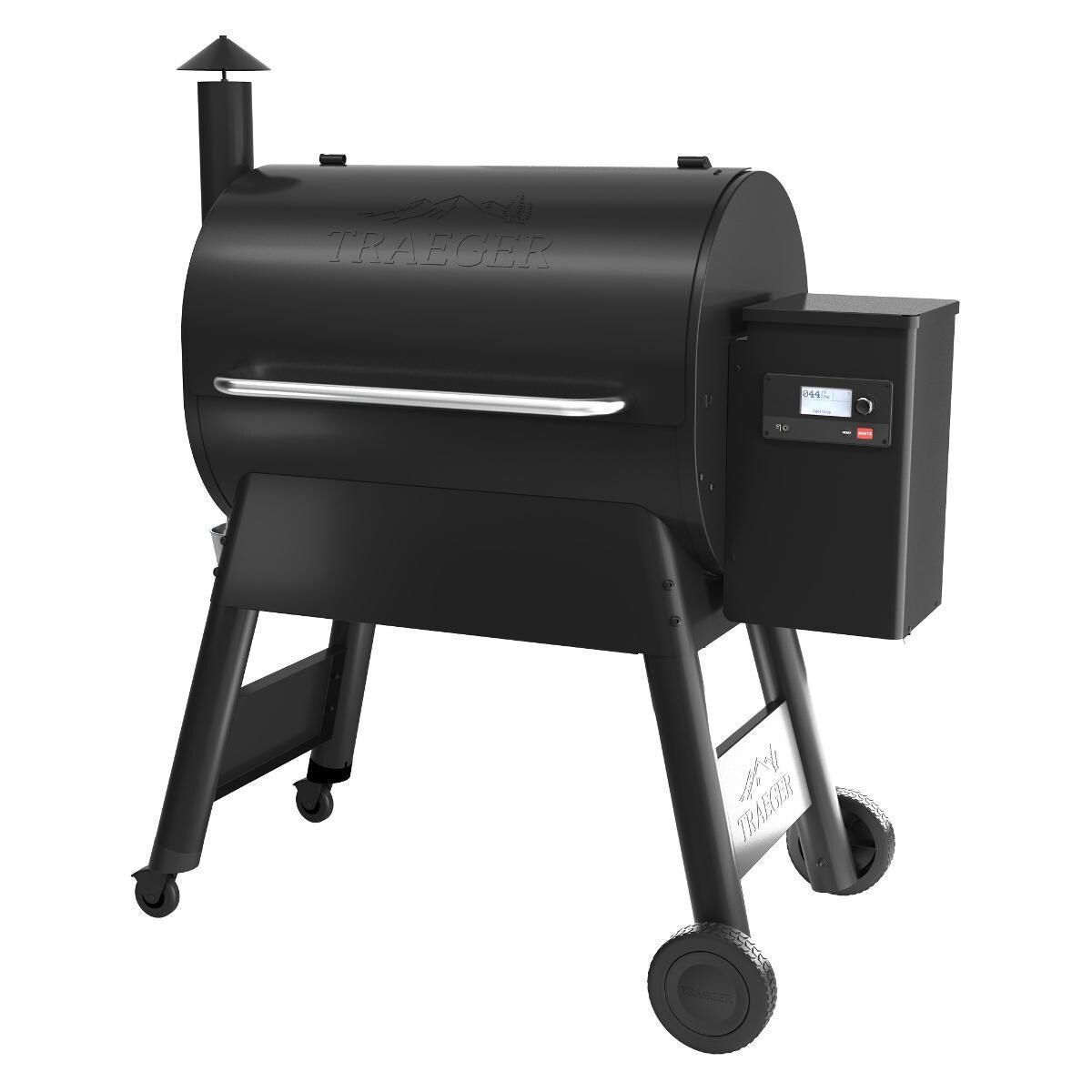 Traeger TFB78GLE Pro 780 Wood Pellet Grill - Black - Angled View thumbnail