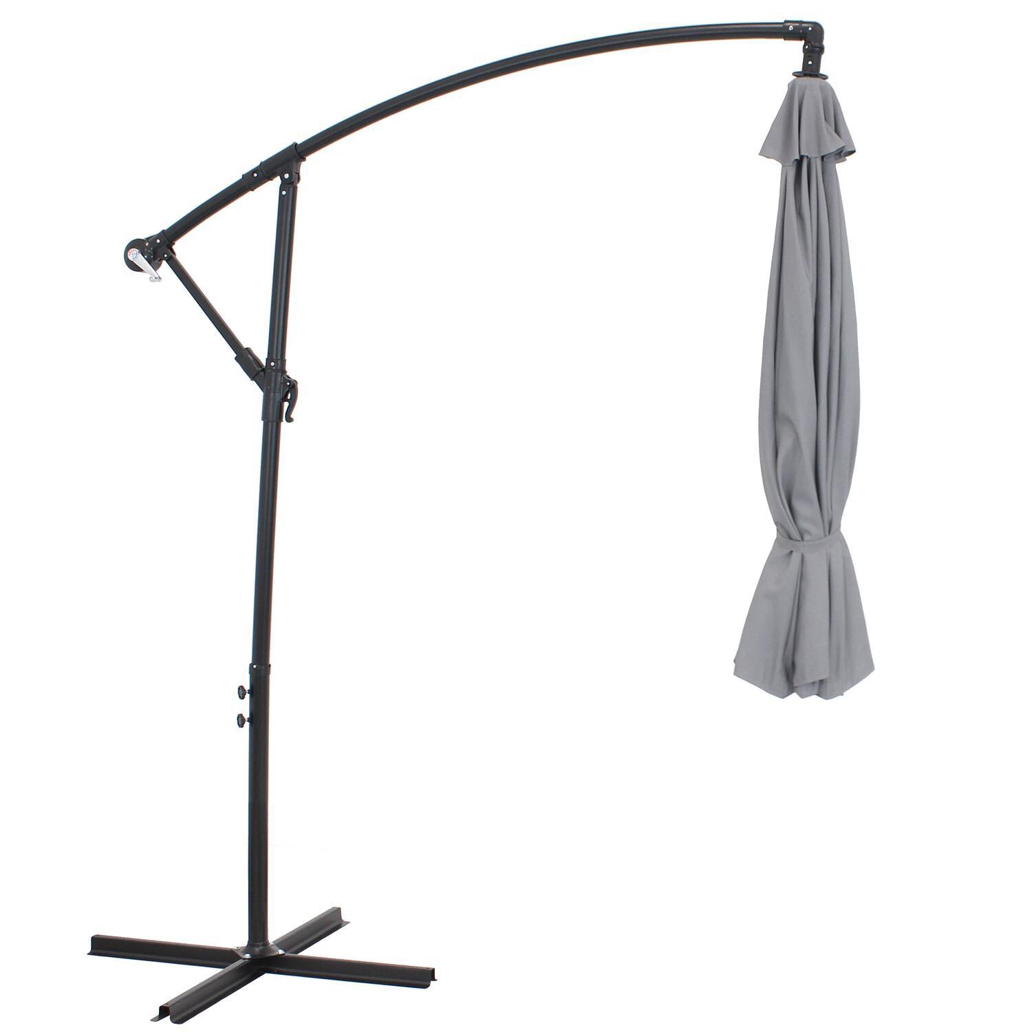 Ultimate Patio 9.5 Ft. Octagonal Patio Cantilever Umbrella W/ Crank - Smoke - Cantilever Extended thumbnail