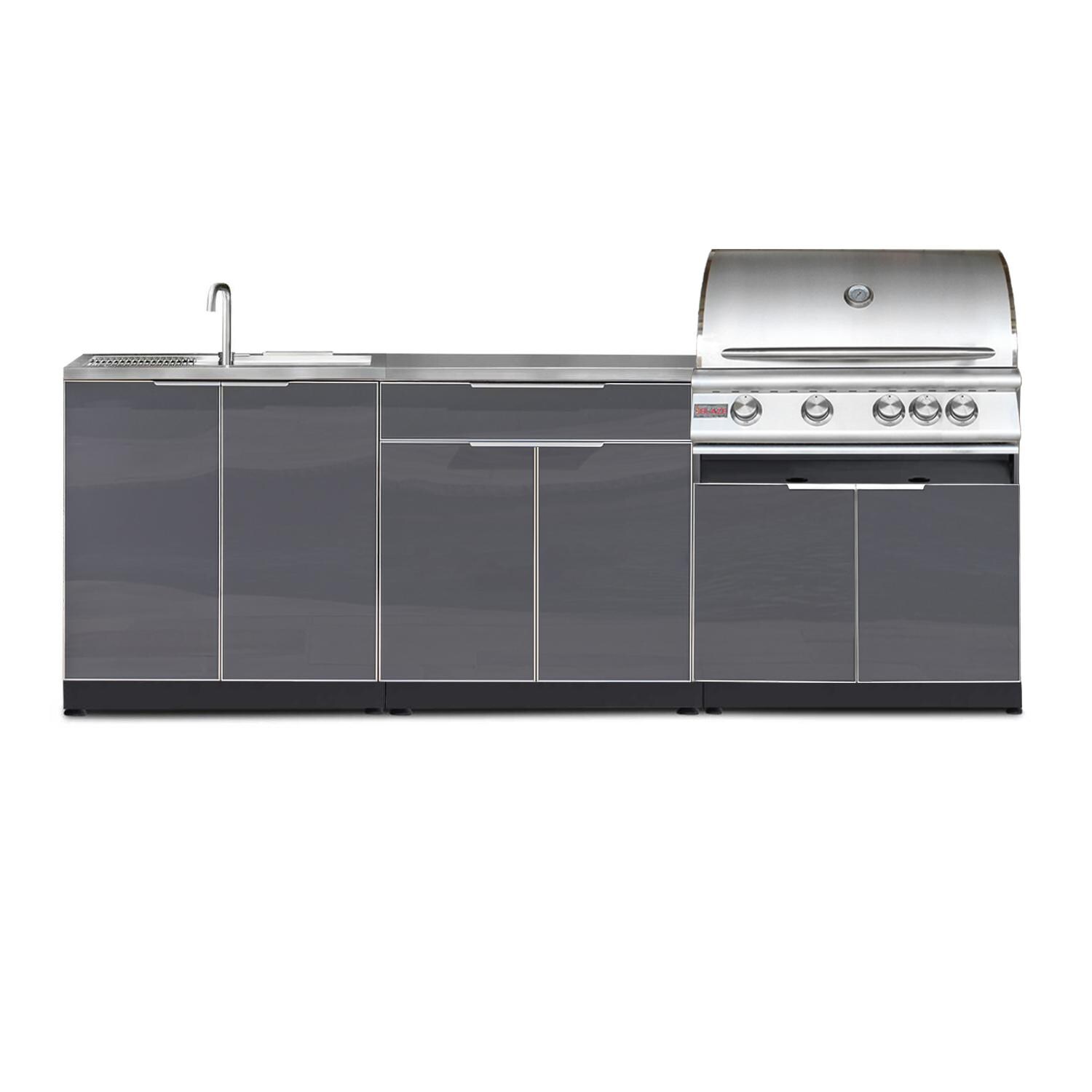 Blaze 6-Piece 32-Inch Natural Gas Outdoor Kitchen Package With NewAge Aluminum Kitchen Cabinets thumbnail