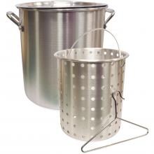 Camp Chef 32-Quart Aluminum Cooker Pot w/ Basket, Lid & Removal Hook - DP32