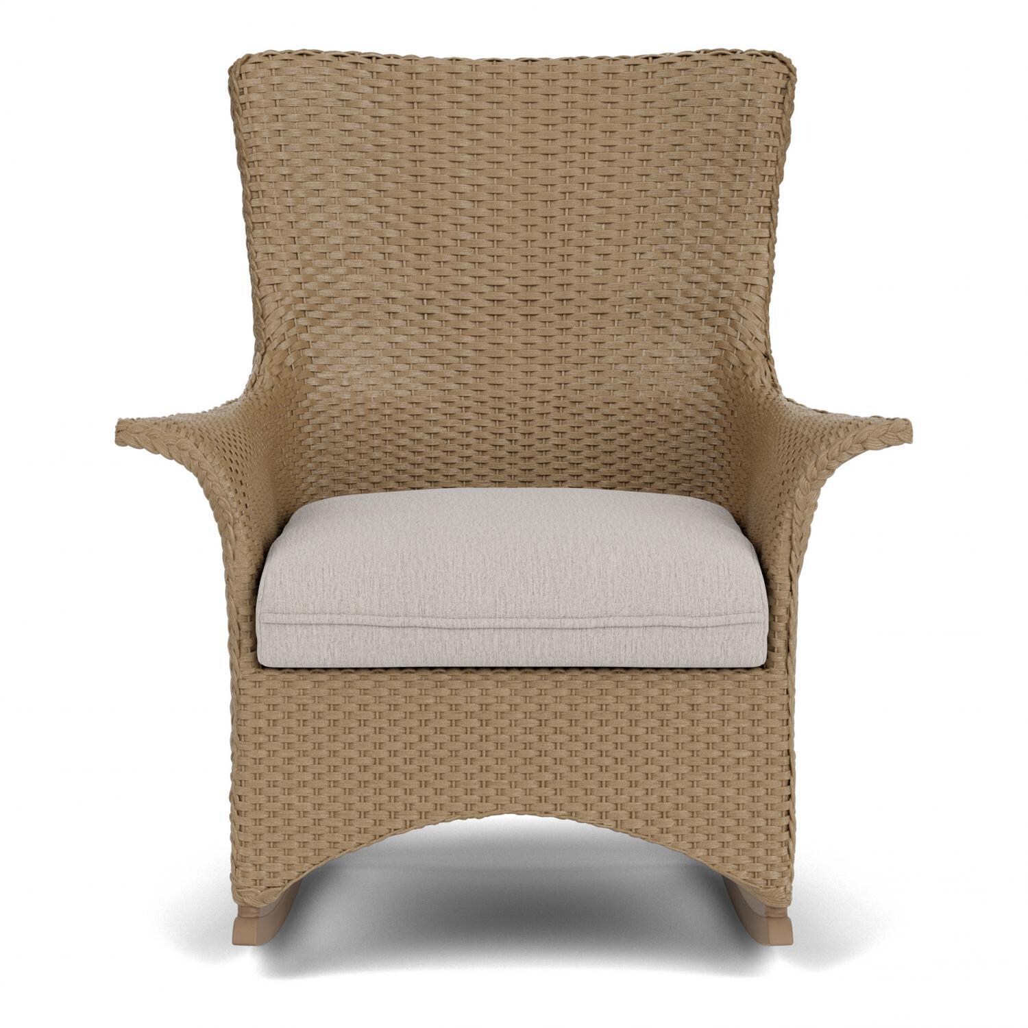 Mandalay Lloyd Loom Rocking Chair in Fawn/Remy Cloud by Lloyd Flanders