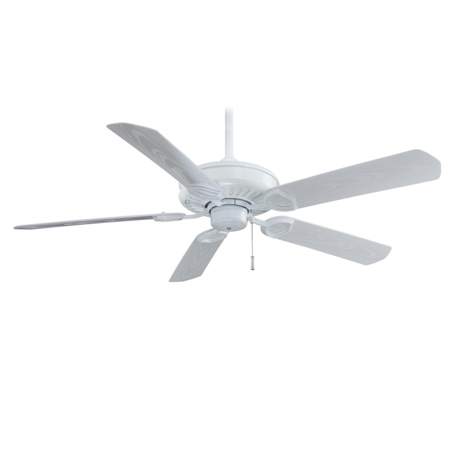 Minka-Aire Sundowner 54-Inch 5-Blade Ceiling Fan in White Finish W/ White Blades - F589-WH