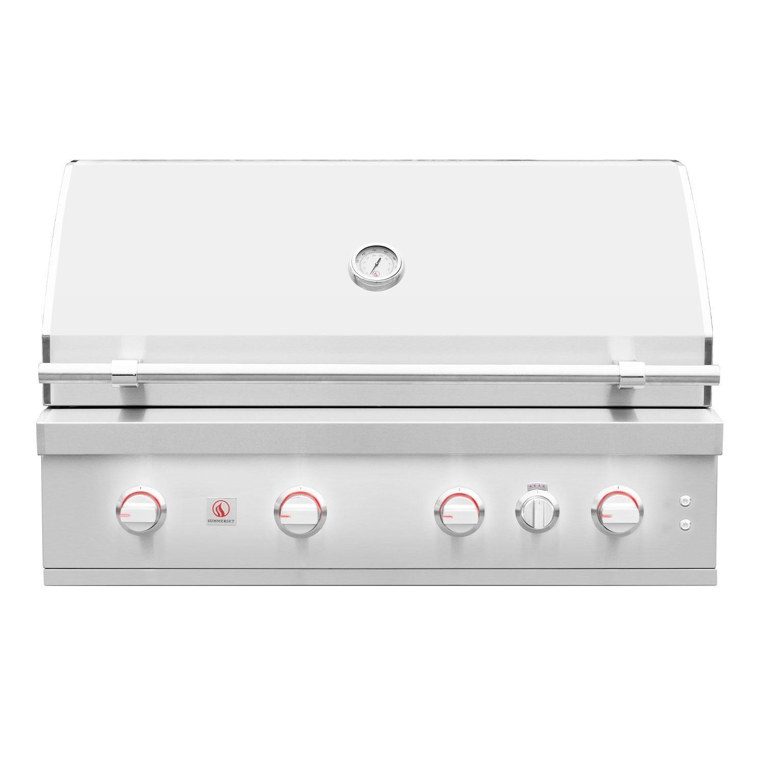 Summerset Quest 42-in 3 Burner Built-In Propane Gas Grill w/ Rear Infrared Burner, Rotisserie Kit, & Drop-In Griddle Plate - QST42-LP