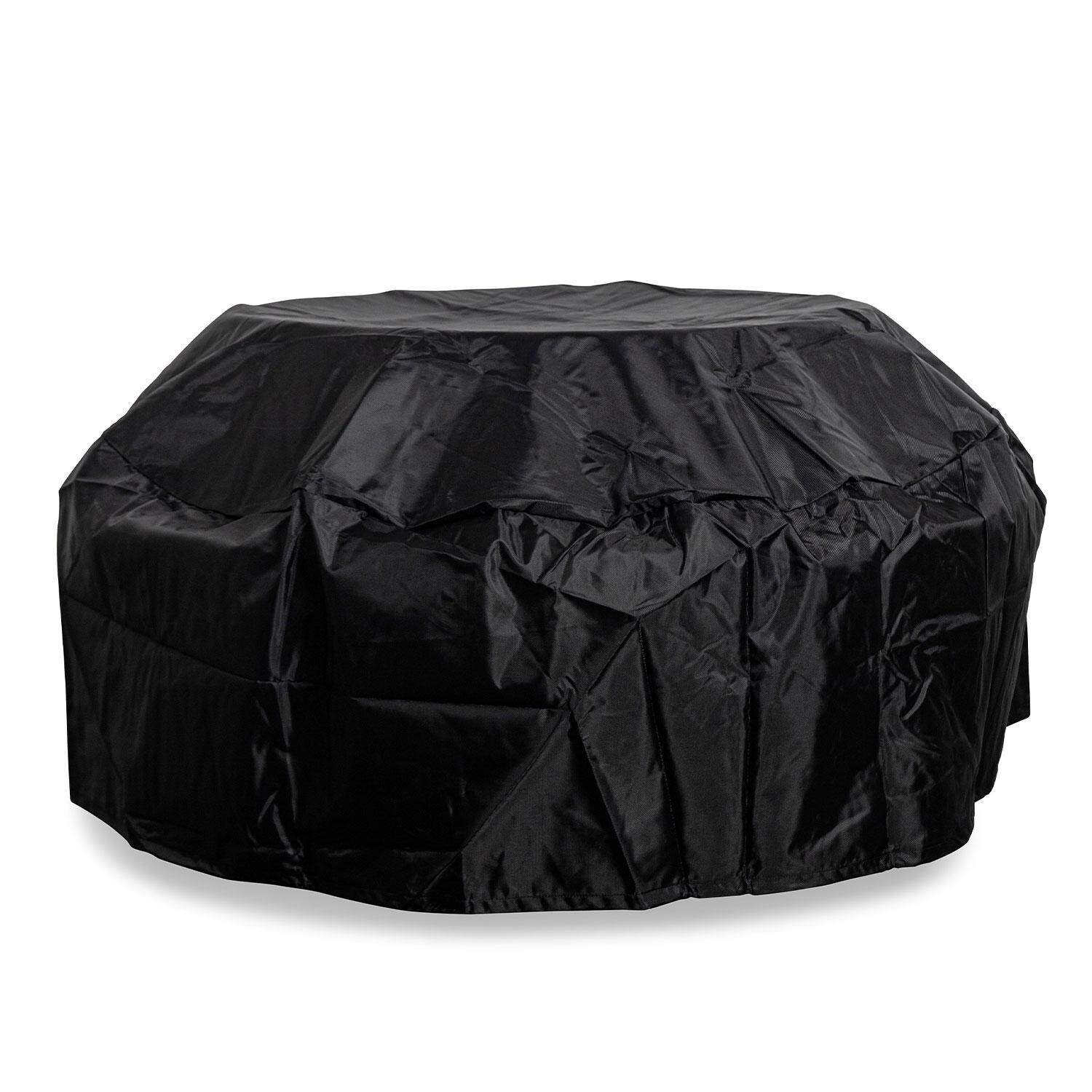 Glenwood 42-in Round Bowl Concrete Natural Gas Fire Pit w/ Push Button Ignition in Sand by Lakeview Outdoor Designs - Fire Pit Cover - White Background thumbnail