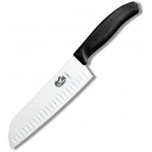 Victorinox Swiss Classic 7-Inch Granton Edge Santoku - Black image
