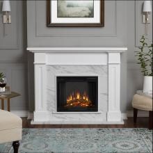 Real Flame Kipling 53-Inch Electric Fireplace With Mantel - White - 6030E-WM image