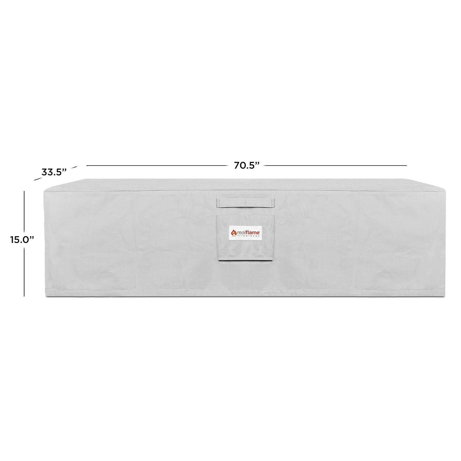 Lakeview Outdoor Designs SC-A9814 Elysian 70-Inch Rectangle Fire Table Protective Cover - Dimensions thumbnail