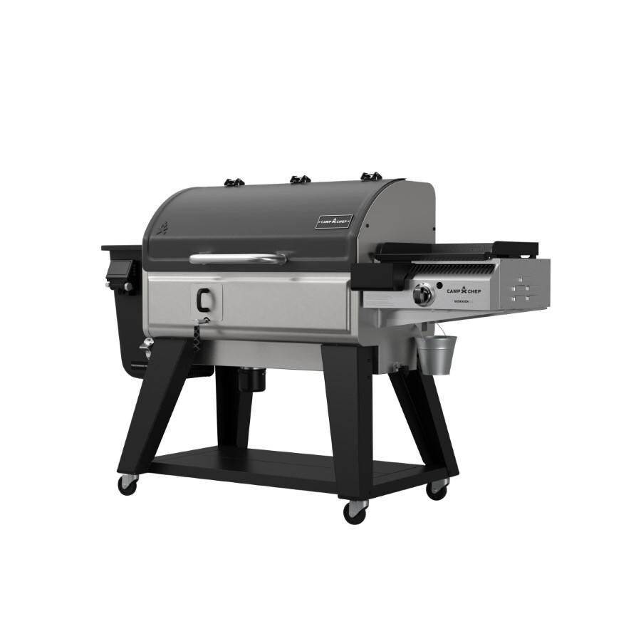 Camp Chef PG36WWSB + PG14 Woodwind Pro WiFi 36-Inch Pellet Grill With Propane Sidekick Griddle - Left - White Background thumbnail