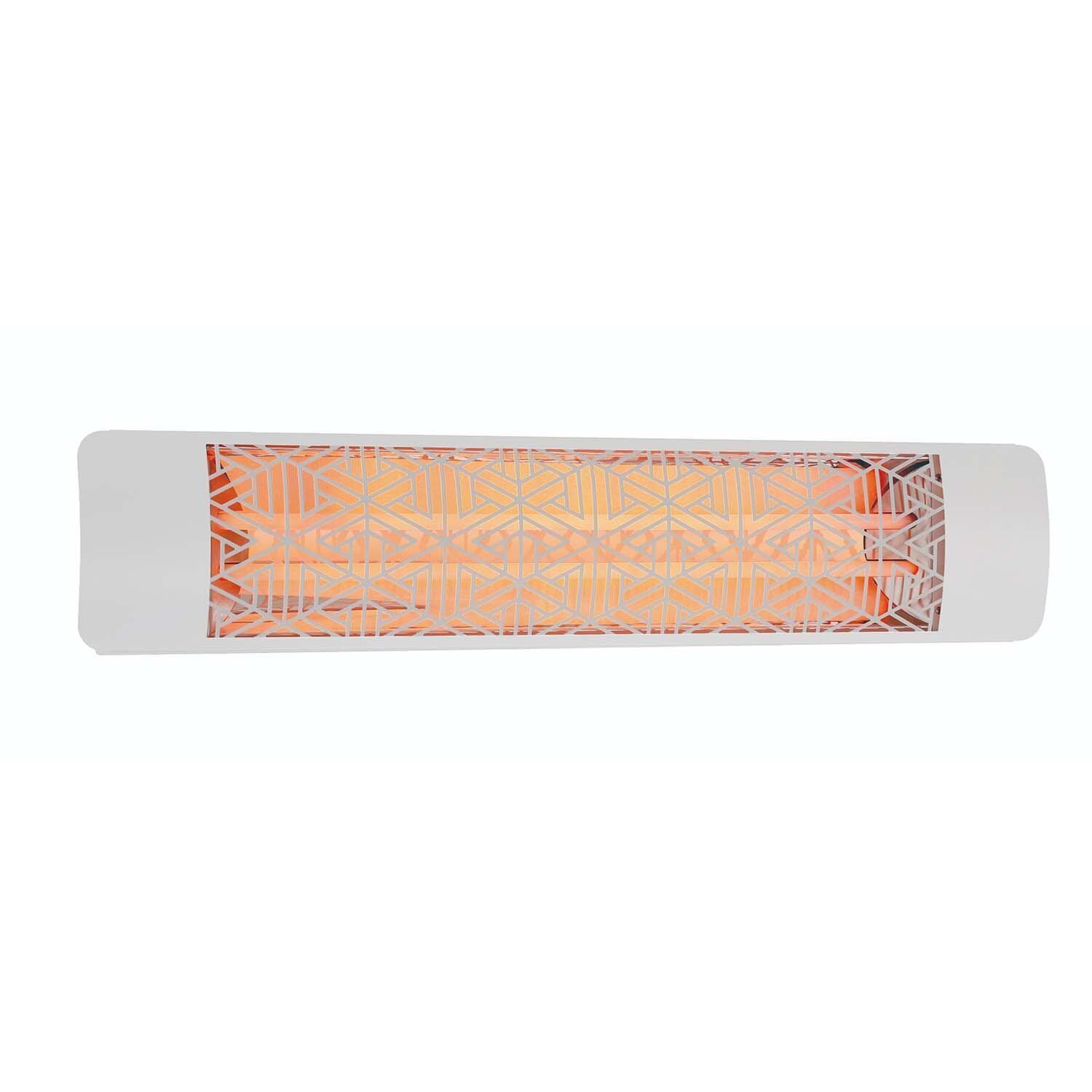 Eurofase Mason Series 39-Inch 5000 Watt Dual Element 277V Electric Infrared Patio Heater - White - EF50277W3