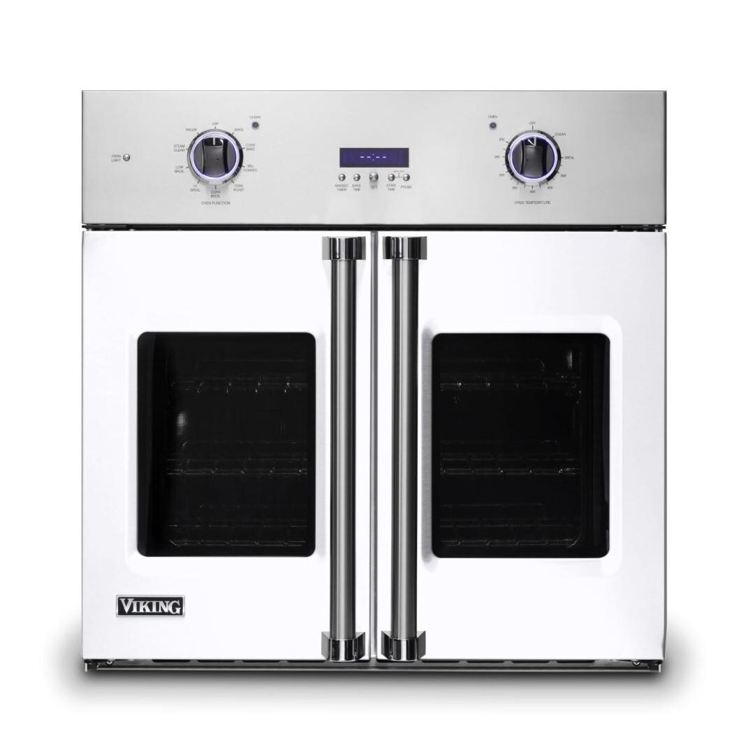Viking Professional 7 Series 30-Inch Built-In Electric French Door Convection Oven - White - VSOF7301WH