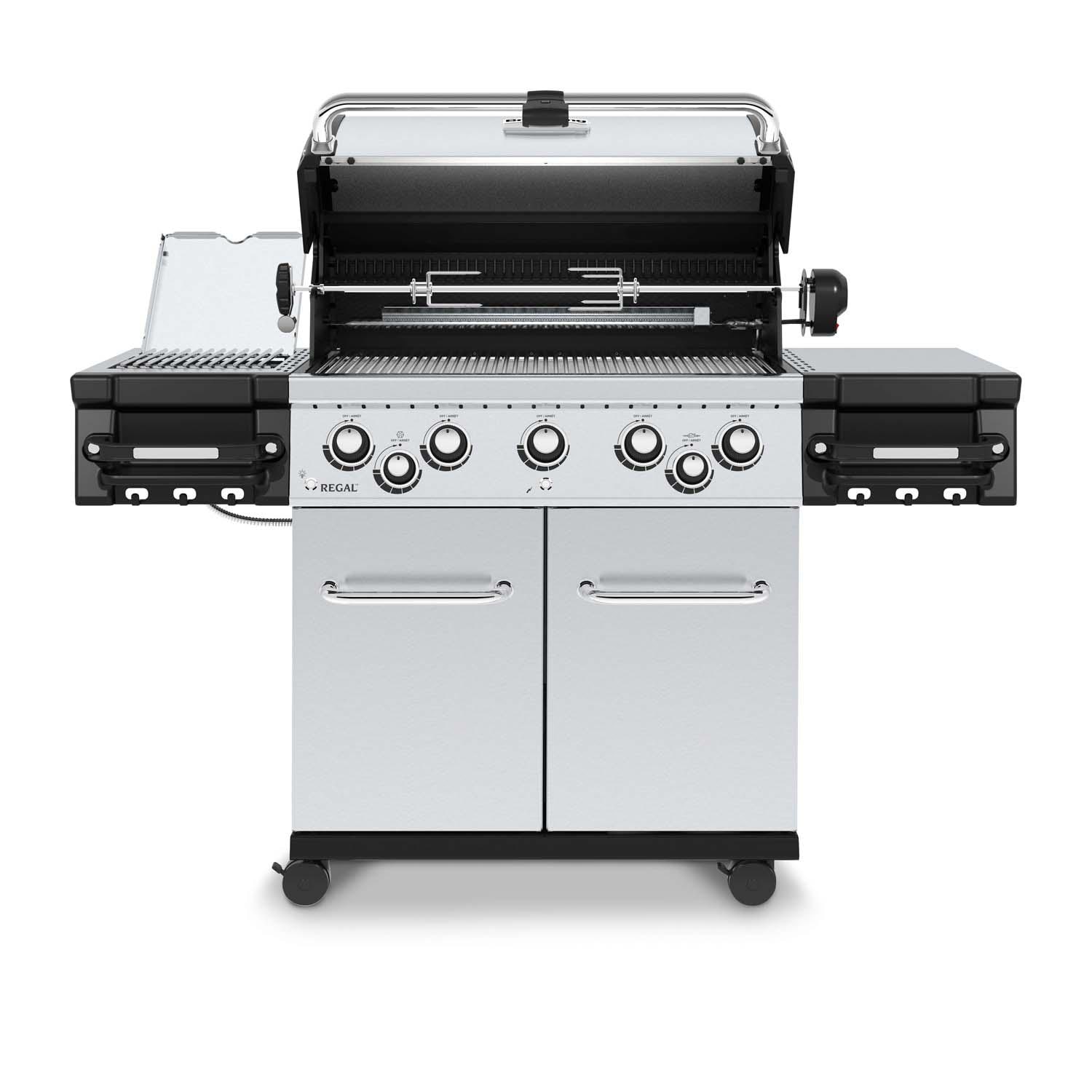 Broil King 958944 Regal S590 PRO IR 32-Inch Propane Grill - Hood Open - White Background thumbnail