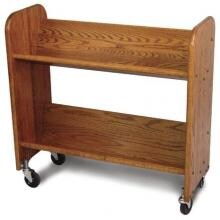 Rol-Rack Walnut Stain Oak-Tilted Shelves image