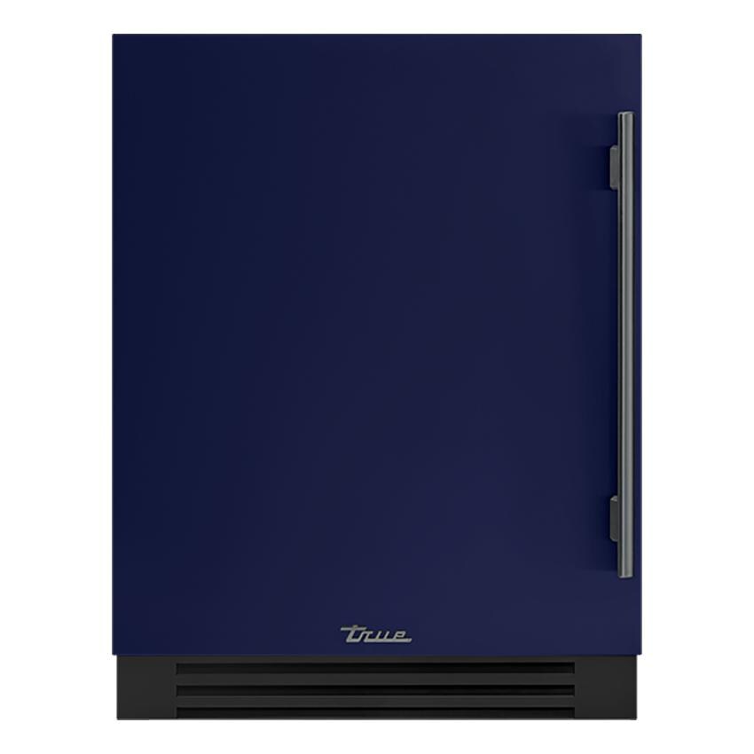 True ADA Height 24 Inch 5 Cu. Ft. Left Hinge Outdoor Refrigerator - Cobalt w/ Pewter Handles - TURADA-24-LS-A~078-H05