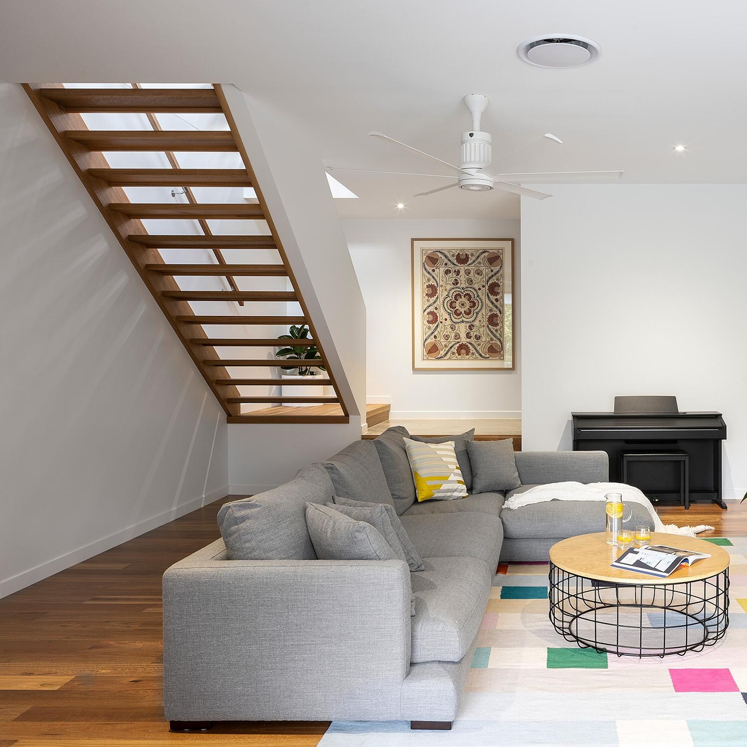 Big Ass Fans MK-I61-081906A729I24S2 96-Inch i6 Ceiling Fan Universal Mount W/24-Inch Ext Tube & LED White - Lifestyle