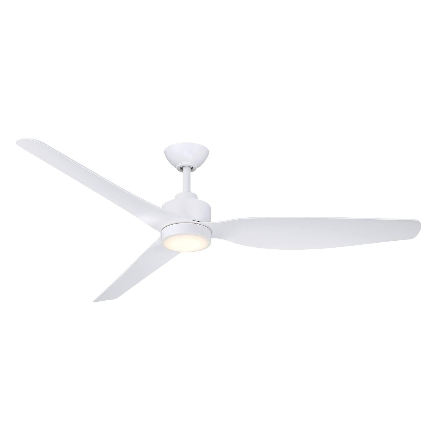Norwynd F821L-WHF 60-inch 5CCT LED Smart Coastal-Rated Indoor/Outdoor Ceiling Fan in Flat White Finish w/ Flat White Blades - White Background thumbnail