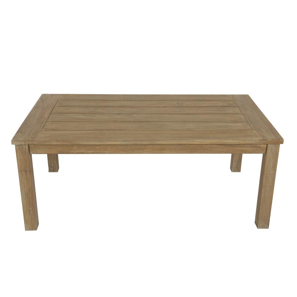 Sunset West - 5501-CT - Coastal Teak 50 X 28 Inch Rectangular Teak Patio Coffee Table - Side View thumbnail