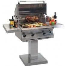 Solaire 30 Inch InfraVection Natural Gas Grill With Rotisserie On Bolt Down Post - SOL-AGBQ-30VI-BDP-NG image