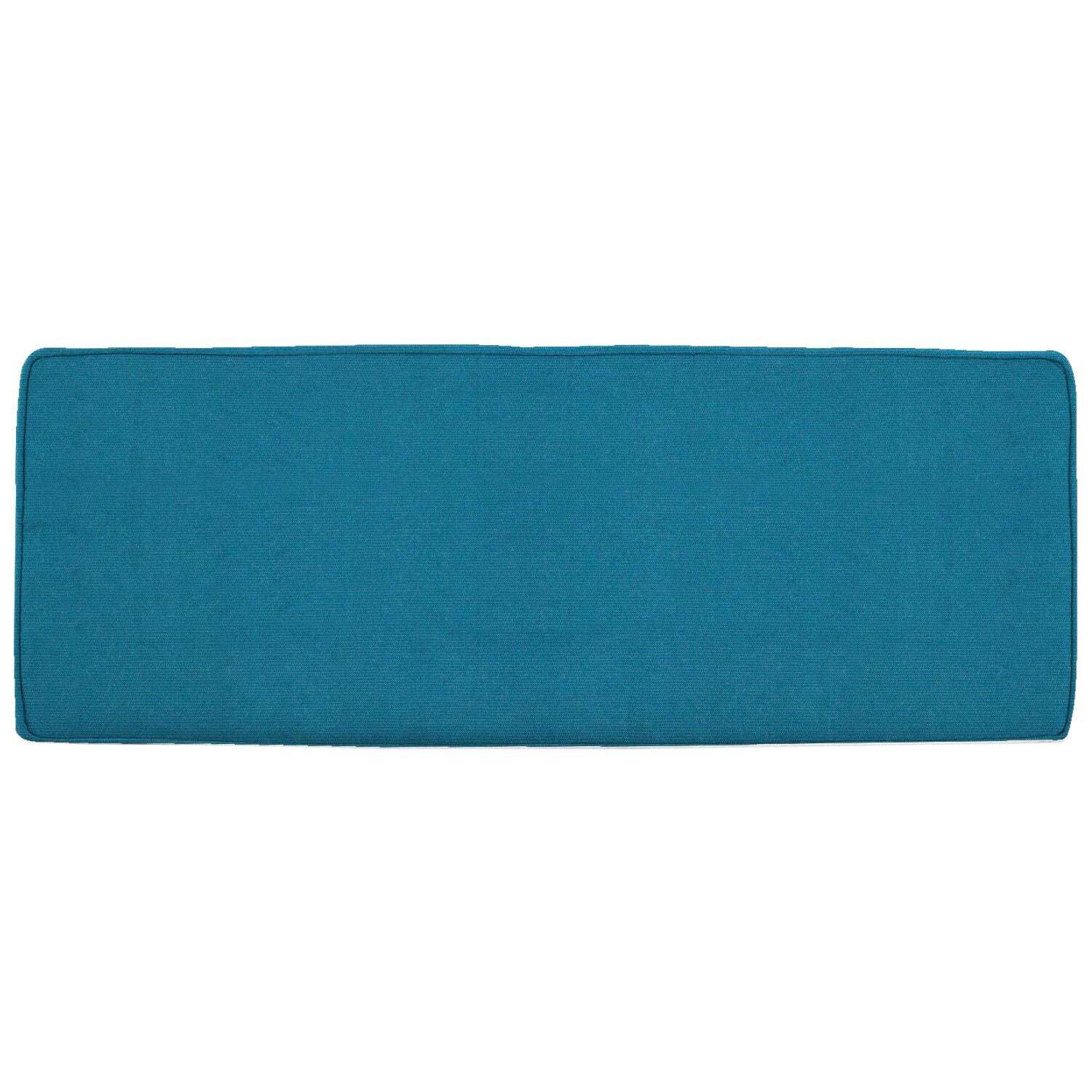 Sunbrella Spectrum Peacock Medium Outdoor Replacement Bench Cushion W/ Piping By UltimatePatio.com thumbnail