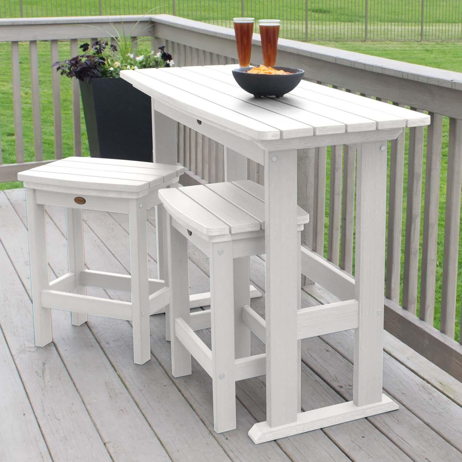 Hart Lane 3 Pc Recycled Plastic Counter Height Dining Set in White By Lakeview - Lifestyle thumbnail