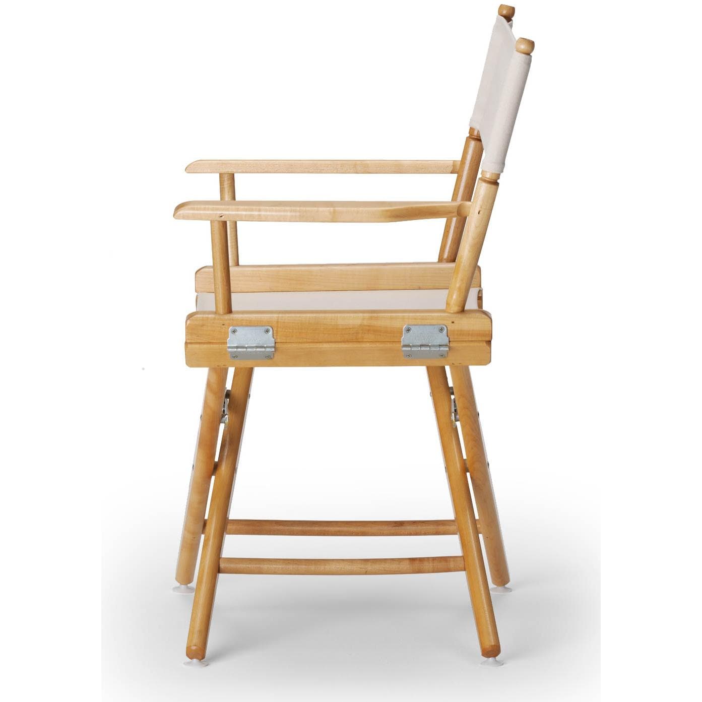 World Famous Dining Height Director Chair By Telescope Casual - Side View (Shown in White With Varnish Finish)