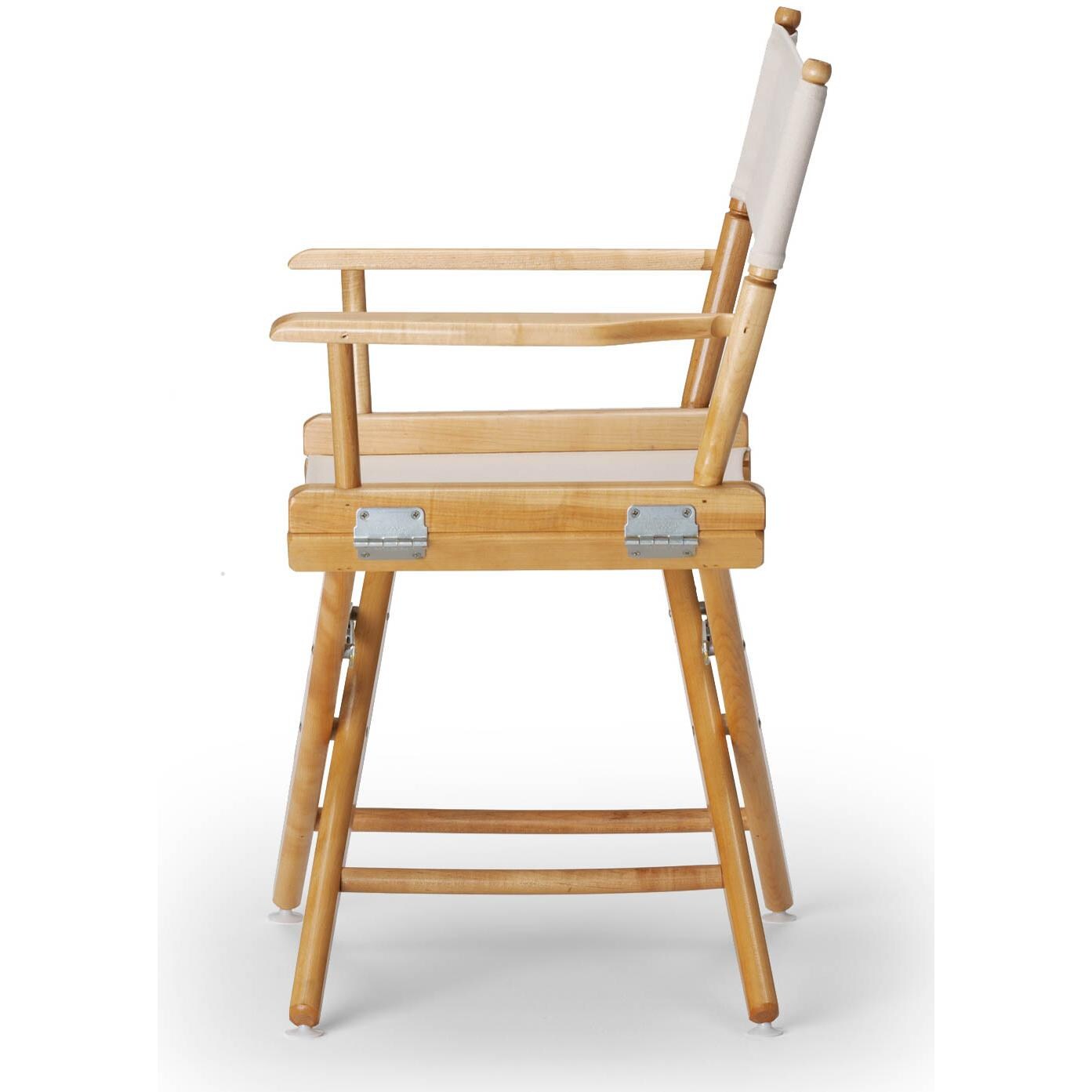 World Famous Dining Height Director Chair By Telescope Casual - Side View (Shown in White With Varnish Finish)