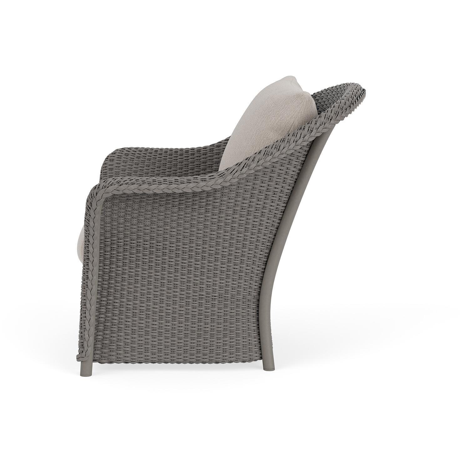 Lloyd Flanders Weekend Retreat Lounge Chair in Pewter Finish W/ Remy Cloud Fabric - Side thumbnail