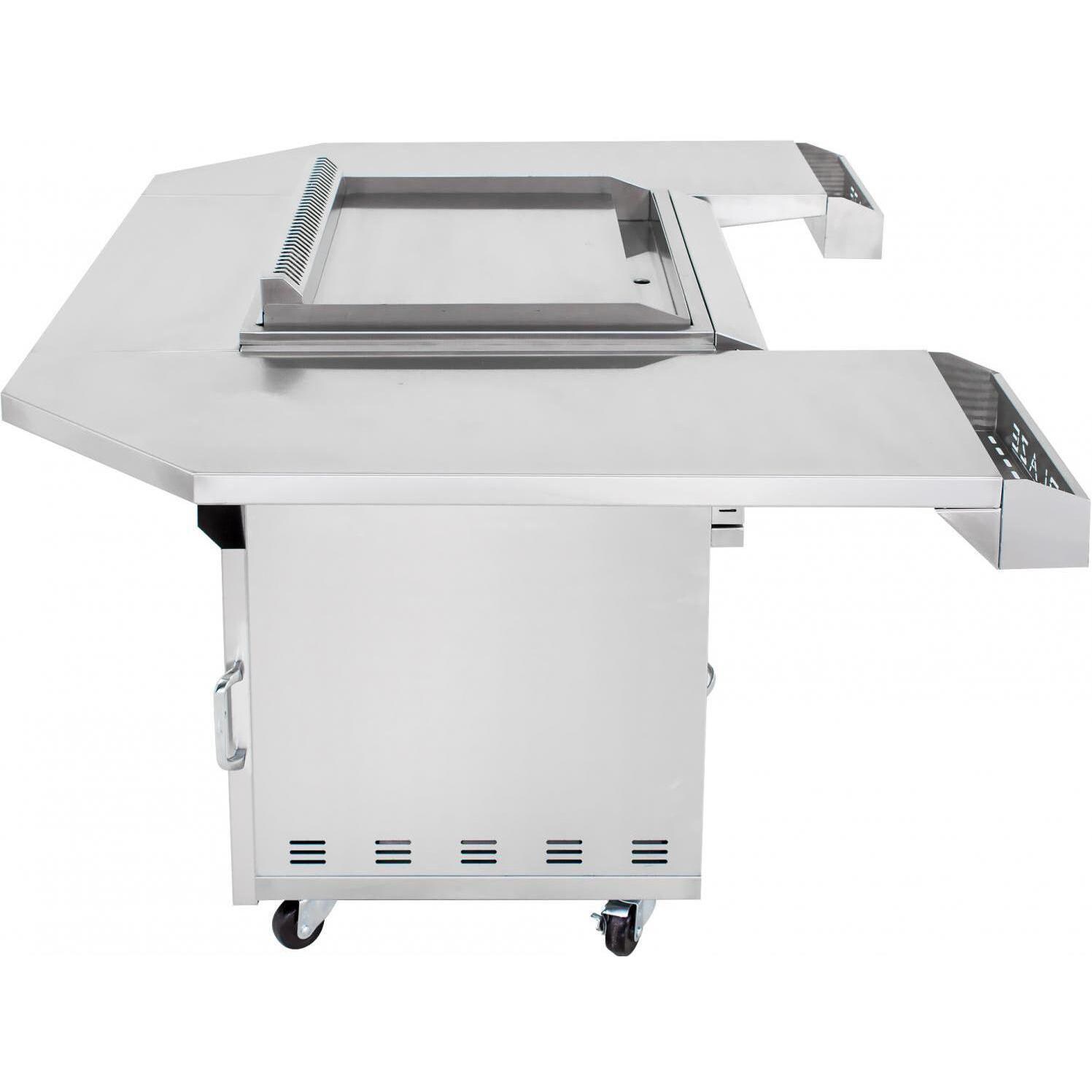 Blaze LTE 30-Inch Natural Gas Griddle On Deluxe Cart - Side View thumbnail