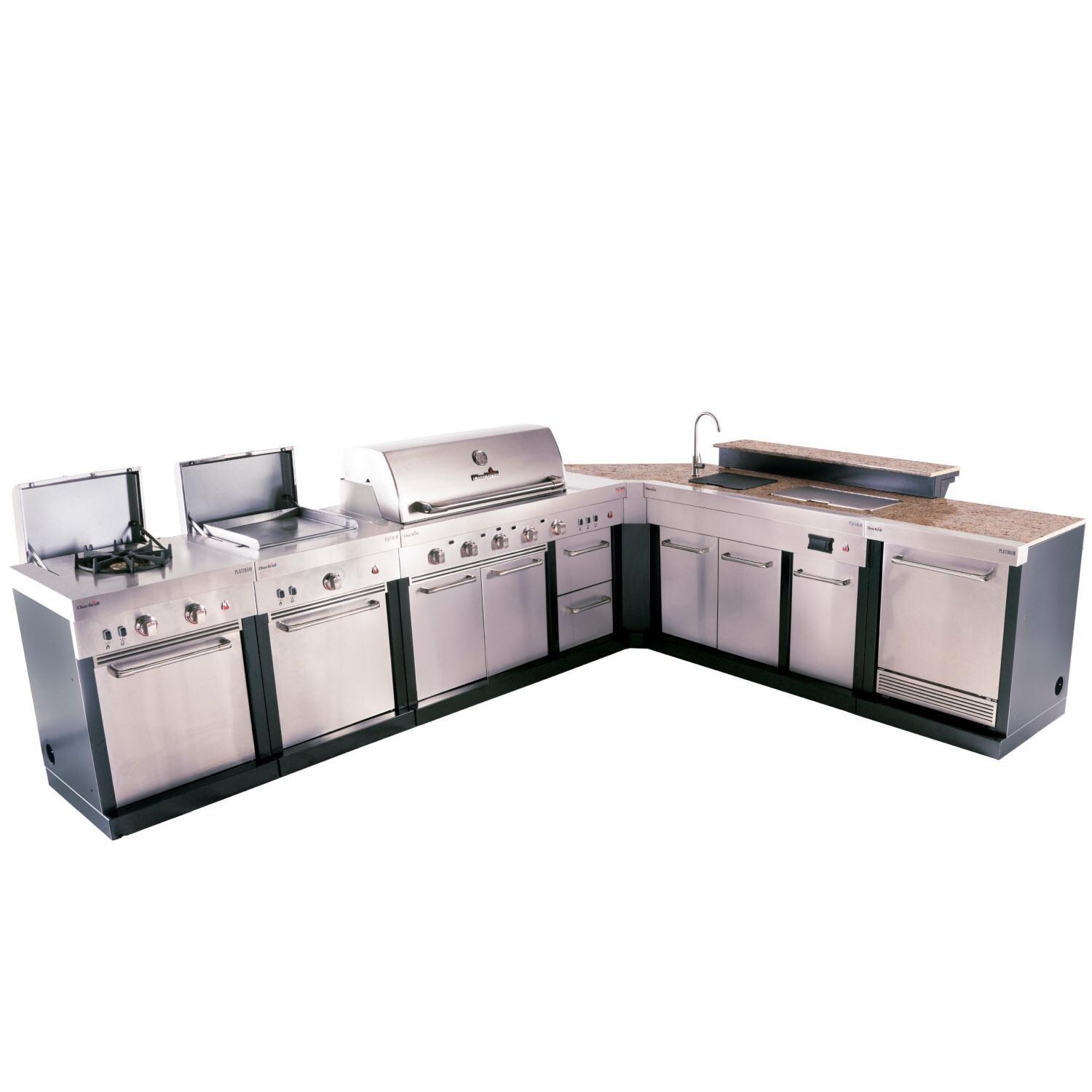 Charbroil 463246818 Medallion Series Modular Outdoor Kitchen Bar Top - In Built Out Kitchen