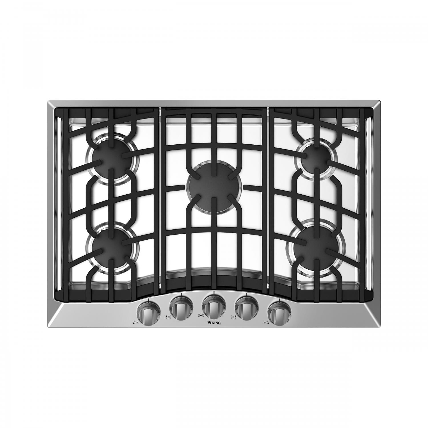 Viking 36-Inch 5-Burner Natural Gas Cooktop - Stainless Steel - RVGC33615BSS