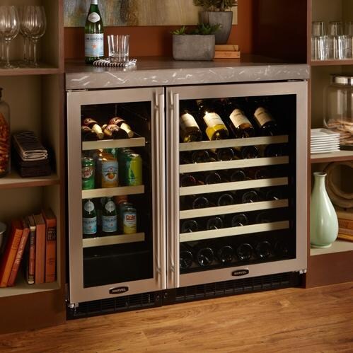 Marvel 45 Bottle Left Hinge Wine Cooler - Stainless Steel - 61WCM - Built-In thumbnail