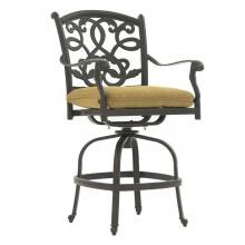 Darlee Santa Monica Cast Aluminum Patio Counter Height Swivel Bar Stool image