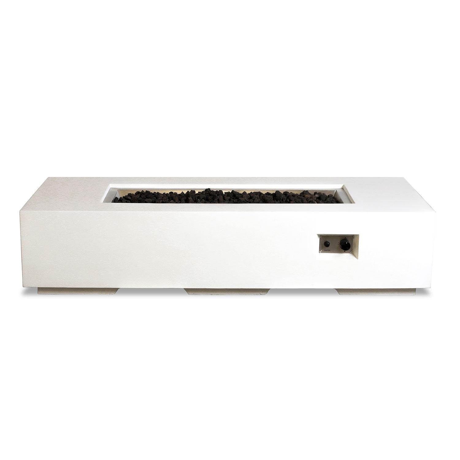 Glenwood 72-in Rectangular Concrete Natural Gas Fire Pit in White by Lakeview Outdoor Designs - Off - White Background thumbnail