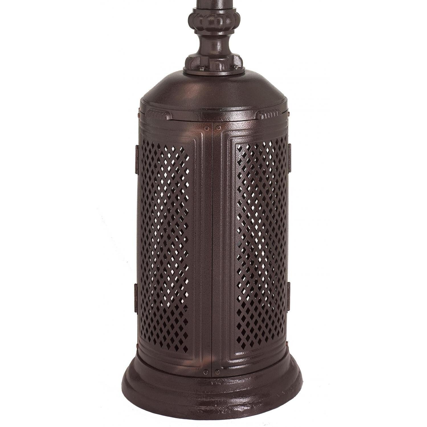 Patio Comfort Propane Gas Patio Heater - Base Detail With French Style Double Doors thumbnail